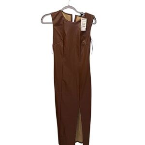 T.J.Maxx Chocolate Brown Midi Dress